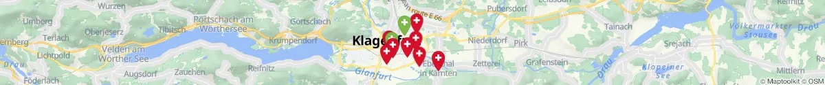 Kartenansicht für Apotheken-Notdienste in der Nähe von Ebenthal in Kärnten (Klagenfurt  (Land), Kärnten)